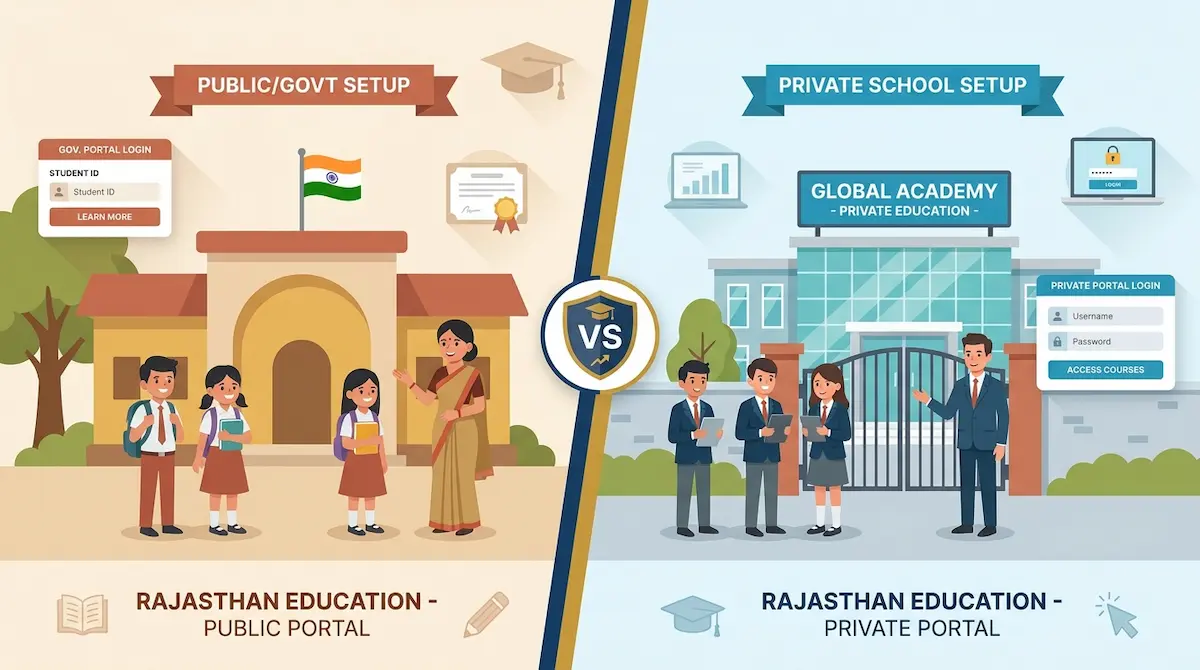 Raj PSP vs Shala Darpan Which Portal for Private Schools